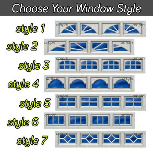 Insulated garage doors with windows